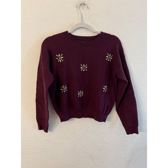 Miss Selfridge long sleeve snowflake sweater women size 6 - Picture 1 of 7